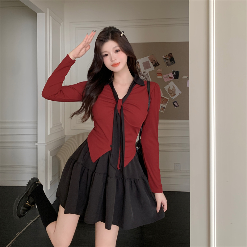 2026 Spring V-Neck Long Sleeve Slim Fit T-Shirt for Women - Image 3