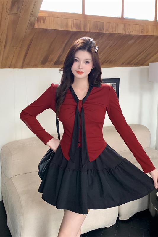 2026 Spring V-Neck Long Sleeve Slim Fit T-Shirt for Women - Image 5