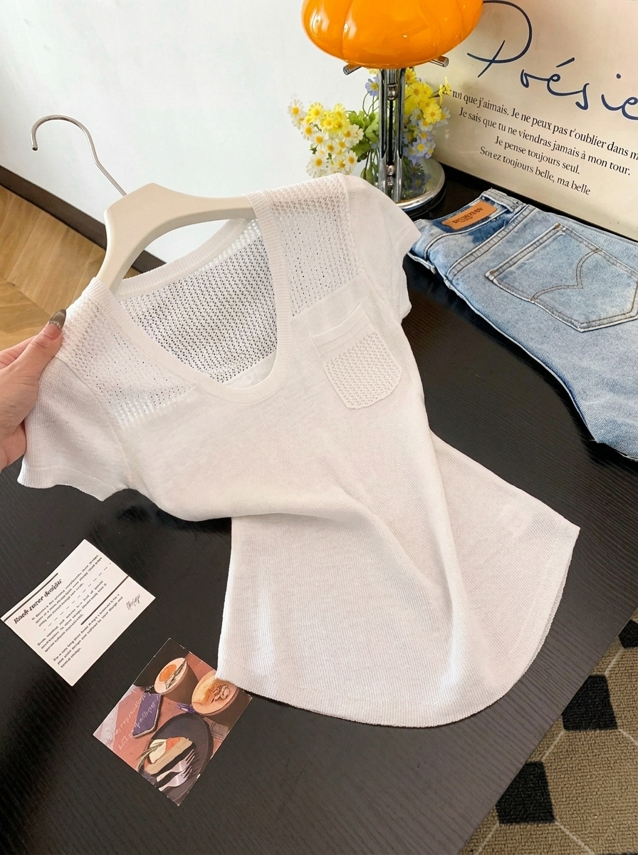 korean-v-neck-slim-fit-short-sleeve-knit-top-for-women-summer-sheer-chest-flattering-t-shirt_1